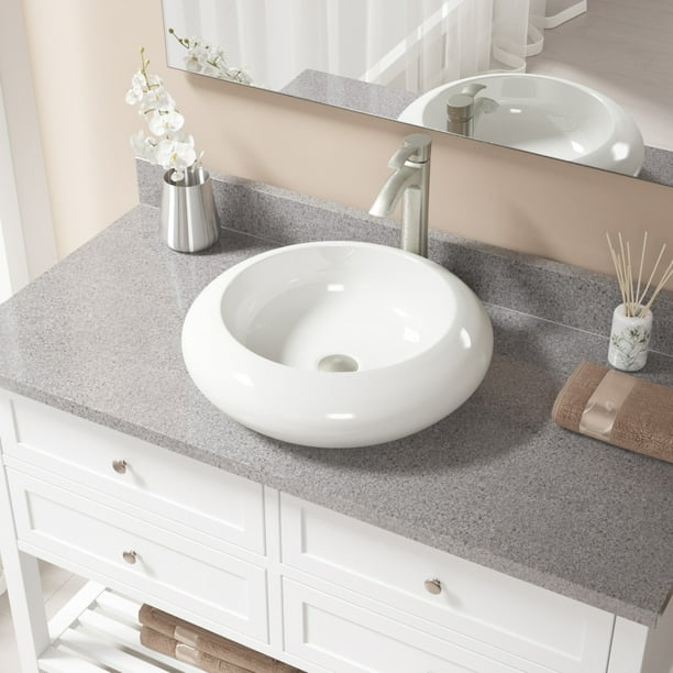 V90-B Bisque Porcelain Vessel Lavatory Sink V90-B Bisque Porcelain Vessel Lavatory Sink